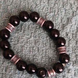 Elegant Black Beaded Bracelet